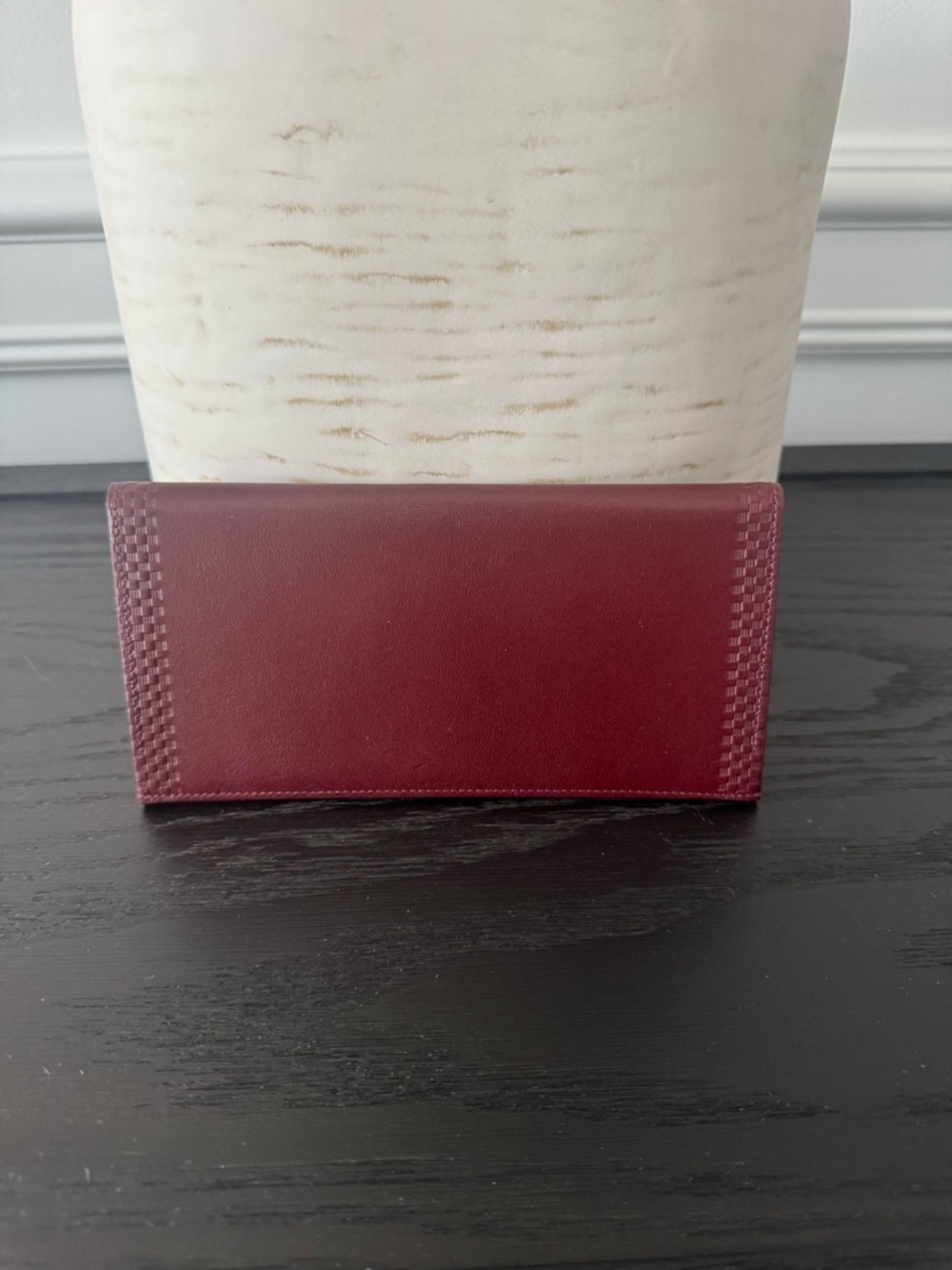 Burberry Maroon Leather Slim Wallet - Picture 5 of 11